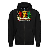 Black juneteenth celebrate freedom Zipper Hoodie - HRA Design Shop