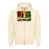 Sandshell juneteenth celebrate freedom Zipper Hoodie - HRA Design Shop