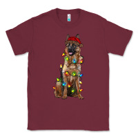 Burgundy christmas german shepherd Classic Tee - RanaPortraitStore