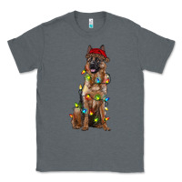 Charcoal Heather christmas german shepherd Classic Tee - RanaPortraitStore