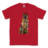 Red christmas german shepherd Classic Tee - RanaPortraitStore