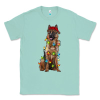 Seafoam christmas german shepherd Classic Tee - RanaPortraitStore