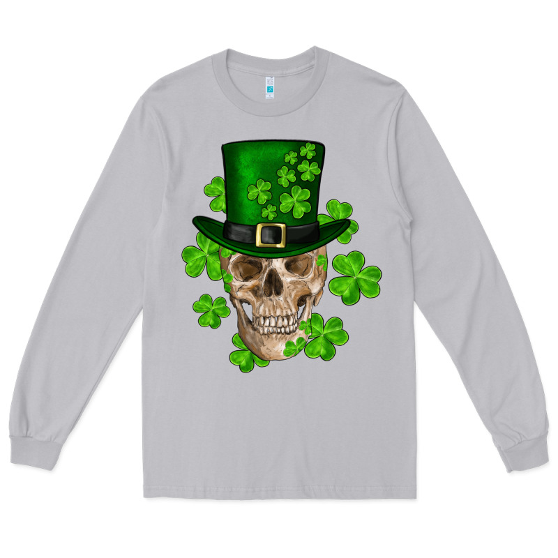 St. Patrick's Day Skull Long Sleeve Tee by RanaPortraitStore | Teevron