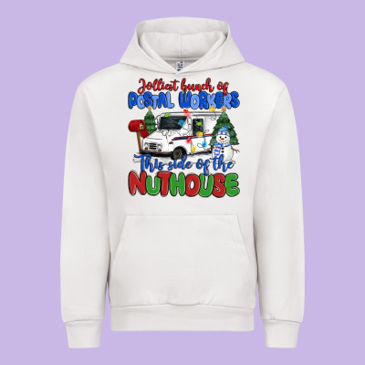 Jolliest Bunch Of Postal Workers This Side Of The Urban Hoodie Designed By Maliassmallbusiness