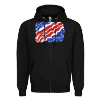 Black Patriotic tie dye background 4th of july Zipper Hoodie - CowGirlArtShop