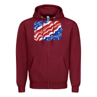 Burgundy Patriotic tie dye background 4th of july Zipper Hoodie - CowGirlArtShop