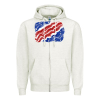 Oatmeal Heather Patriotic tie dye background 4th of july Zipper Hoodie - CowGirlArtShop