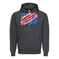 Smoke Patriotic tie dye background 4th of july Zipper Hoodie - CowGirlArtShop