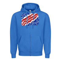 True Royal Patriotic tie dye background 4th of july Zipper Hoodie - CowGirlArtShop