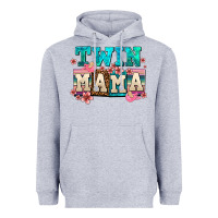 Heather Grey twin mama Heavyweight Hoodie - AdoDesignShop