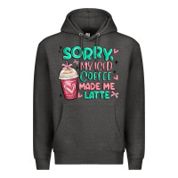 Charcoal Heather sorry my iced coffee made me latte Premium Hoodie - MaliasSmallBusiness