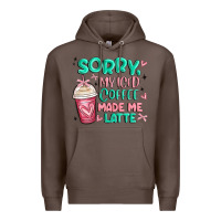 Coffee sorry my iced coffee made me latte Premium Hoodie - MaliasSmallBusiness