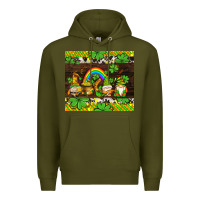 Army Green western st patricks gnomes Premium Hoodie - AdoDesignShop