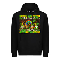 Black western st patricks gnomes Premium Hoodie - AdoDesignShop