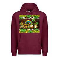 Burgundy western st patricks gnomes Premium Hoodie - AdoDesignShop