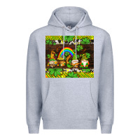 Heather Grey western st patricks gnomes Premium Hoodie - AdoDesignShop