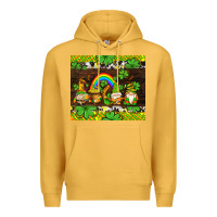 Mustard western st patricks gnomes Premium Hoodie - AdoDesignShop