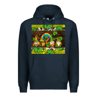 Navy western st patricks gnomes Premium Hoodie - AdoDesignShop