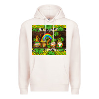 Pale Pink western st patricks gnomes Premium Hoodie - AdoDesignShop