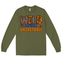 Army Green wild about basketball Long Sleeve Tee - Zillion Design Studio