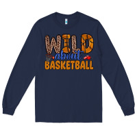 Navy wild about basketball Long Sleeve Tee - Zillion Design Studio