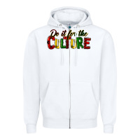 White do it for the culture juneteenth Zipper Hoodie - HRA Design Shop