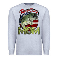 Heather Grey reel cool mom fishing Premium Sweatshirt - Jasminsmagicworld