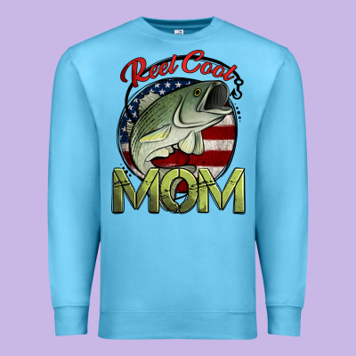 Reel Cool Mom Fishing Premium Sweatshirt Designed By Jasminsmagicworld