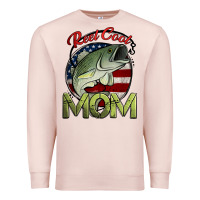 Pale Pink reel cool mom fishing Premium Sweatshirt - Jasminsmagicworld