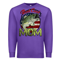 Purple reel cool mom fishing Premium Sweatshirt - Jasminsmagicworld