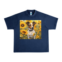 Navy jack russel terrier Urban Heavy Tee - Unal Design