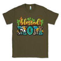 Army Green blessed mom Classic Tee - Zillion Design Studio