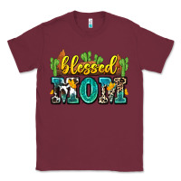 Burgundy blessed mom Classic Tee - Zillion Design Studio