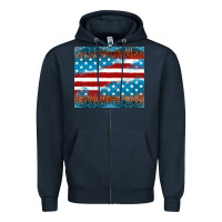 Navy Leopard glitter American flag tumbler Zipper Hoodie - Neo Western