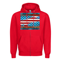 Red Leopard glitter American flag tumbler Zipper Hoodie - Neo Western