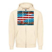 Sandshell Leopard glitter American flag tumbler Zipper Hoodie - Neo Western