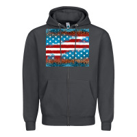 Smoke Leopard glitter American flag tumbler Zipper Hoodie - Neo Western