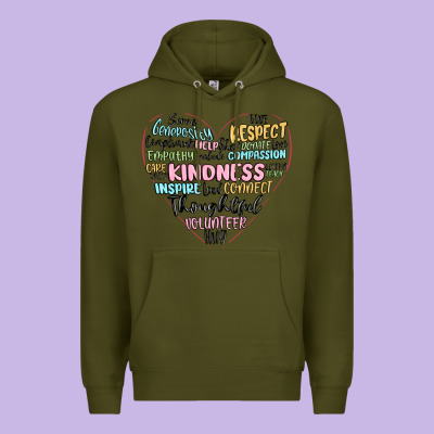 Kindness Heart Premium Hoodie Designed By Maliassmallbusiness