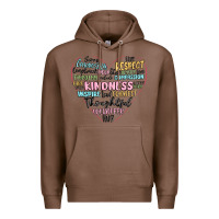 Chestnut kindness heart Premium Hoodie - MaliasSmallBusiness