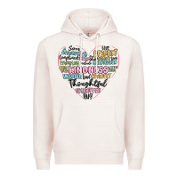 Pale Pink kindness heart Premium Hoodie - MaliasSmallBusiness