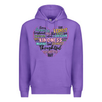 Purple kindness heart Premium Hoodie - MaliasSmallBusiness