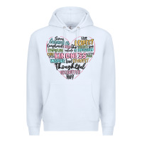 White kindness heart Premium Hoodie - MaliasSmallBusiness