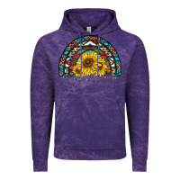 Cloud Purple western sunflowers aztec leopard serape  rainbows Vintage Hoodie - AdoDesignShop