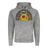Cloud Rock western sunflowers aztec leopard serape  rainbows Vintage Hoodie - AdoDesignShop