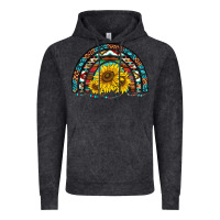 Vintage Black western sunflowers aztec leopard serape  rainbows Vintage Hoodie - AdoDesignShop