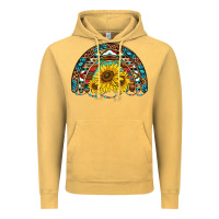 Vintage Mustard western sunflowers aztec leopard serape  rainbows Vintage Hoodie - AdoDesignShop