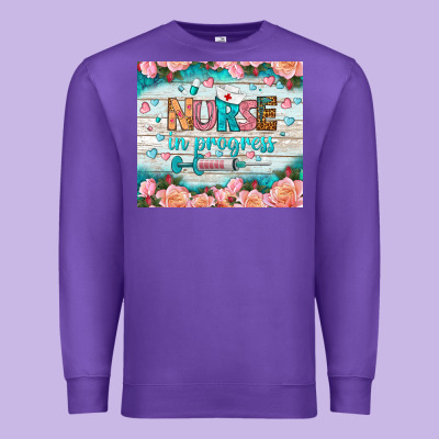 Nurse In Progress Tumbler Premium Sweatshirt Designed By Bundleandbundleshop