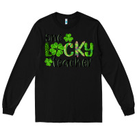 Black st. Patrick's day one lucky teacher Long Sleeve Tee - RanaPortraitStore