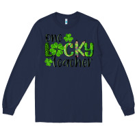 Navy st. Patrick's day one lucky teacher Long Sleeve Tee - RanaPortraitStore