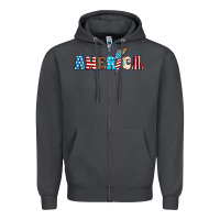 Lightning Bolt With America Zipper Hoodie | Teevron